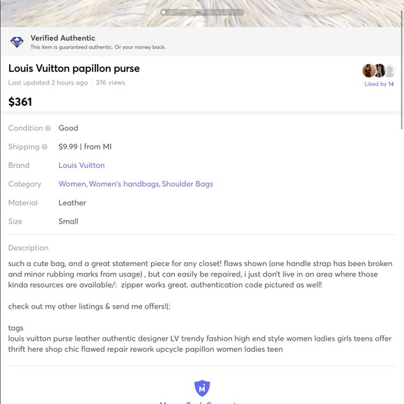 authentic louis vuitton papillon bag - Picture 11 of 12